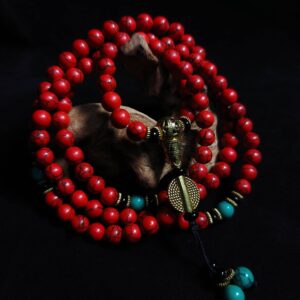 Reiki Harmony Vermilion Mala Serenity Necklace Bracelet