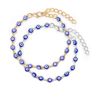 Reiki Harmony Blue Evil Eye Bead Bracelet1