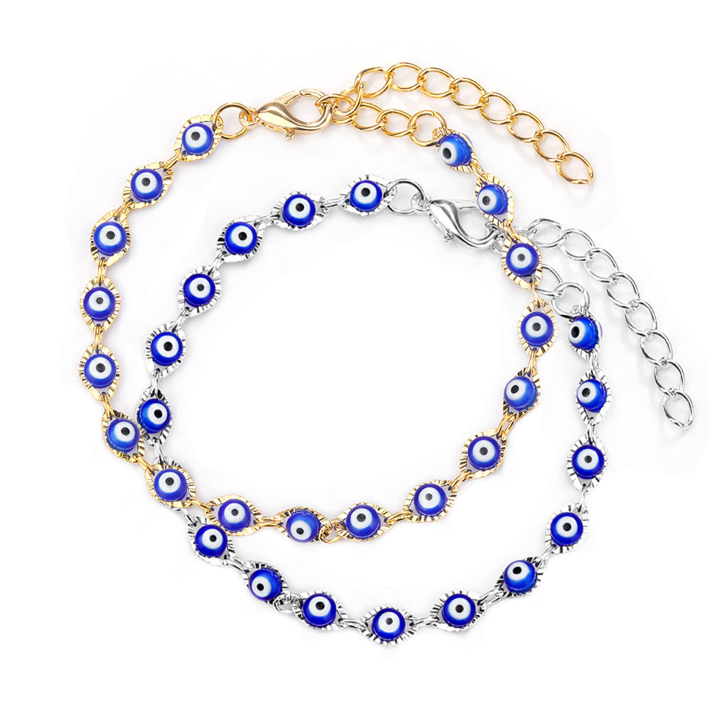 Reiki Harmony Blue Evil Eye Bead Bracelet1
