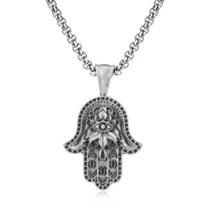Reiki Harmony Delicate Hamsa Charm Necklace1