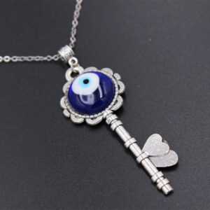 Reiki Harmony Key to Protection Evil Eye Necklace1