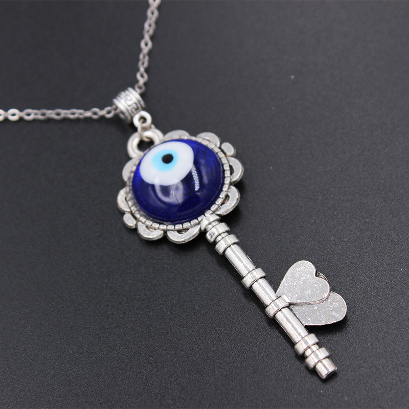 Reiki Harmony Key to Protection Evil Eye Necklace1
