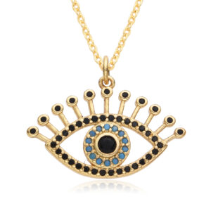 Reiki Harmony Micro-Pave Evil Eye Necklace