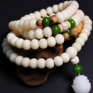 Reiki Harmony Serenity Bodhi Stone Mala Lotus of Enlightenment