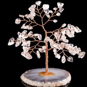 Pure Resonance Clear Quartz April Birth Tree